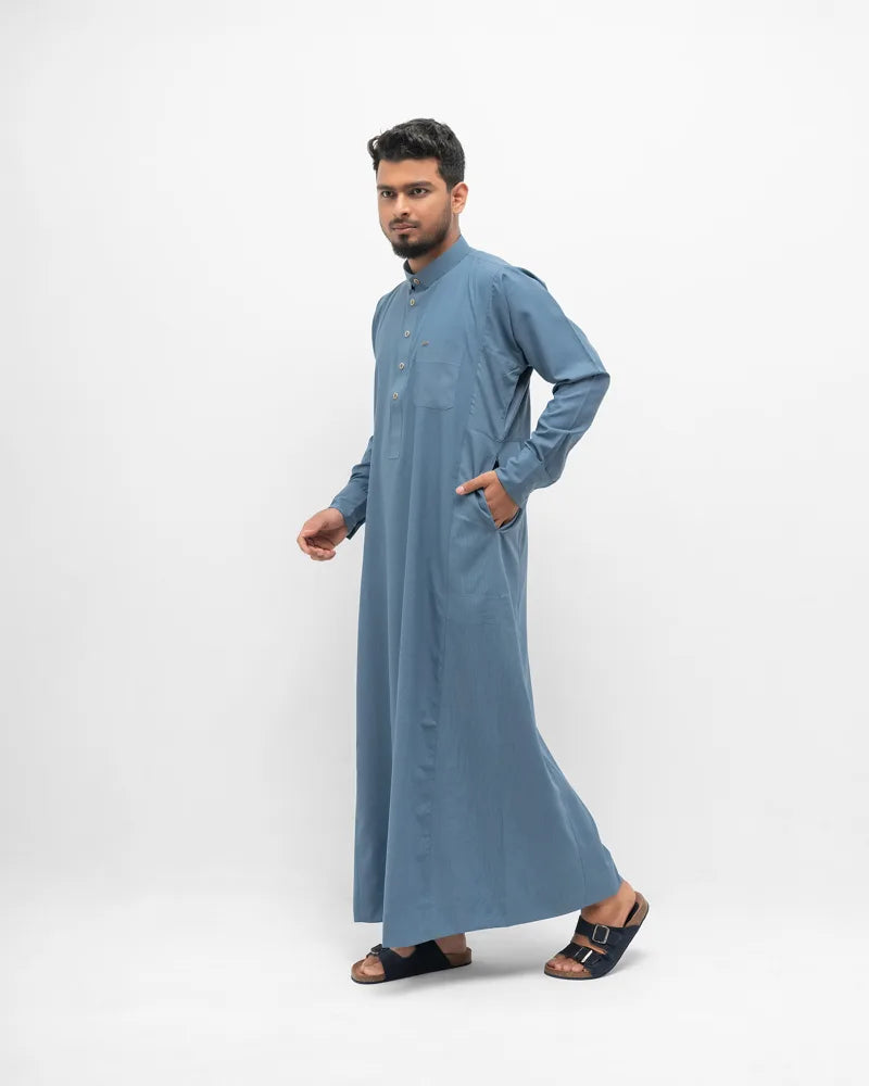 Arabian Platinum Thobe | Cornflower Blue image 1