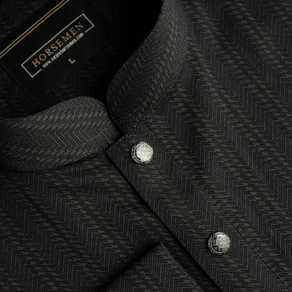 Horsemen Panjabi-Pebble Black image 3