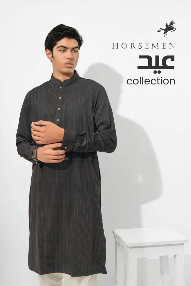 Horsemen Panjabi-Pebble Black image 0