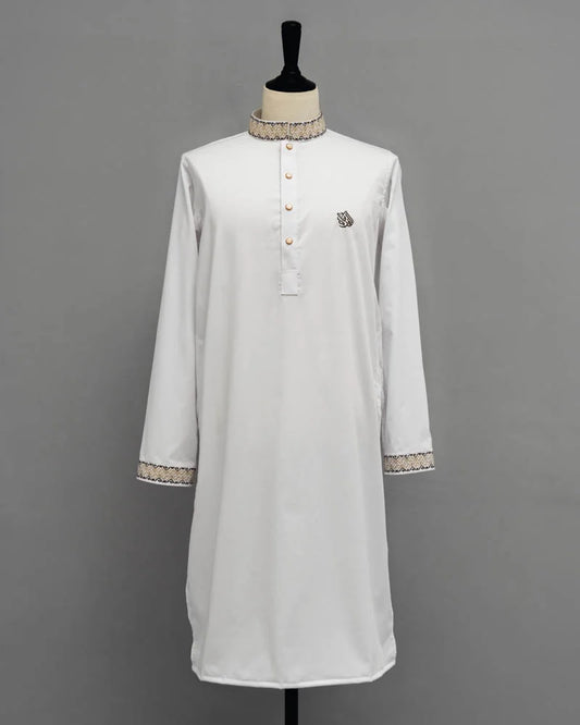 Horsemen Panjabi-Wrinkle free cotton Punjabi White image 0