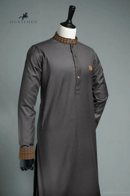 Horsemen Panjabi-Tropical Suiting Twill Fabric - Taupe Brown image 1