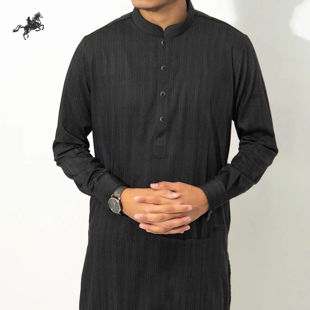 Horsemen Panjabi-Pebble Black image 1